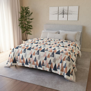 Mountain Mosaic Polyester Blanket