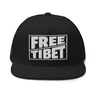 Embroidered Snapback Hat - Black