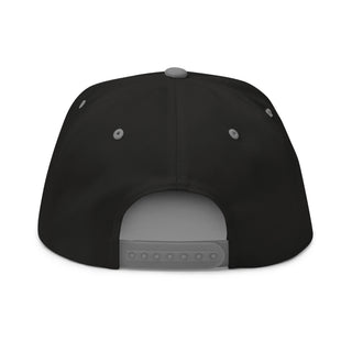 Embroidered Snapback Hat - Black/Grey