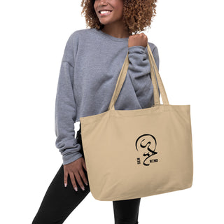 Tibetan calligraphy tote bag - 100% organic cotton (Beige)