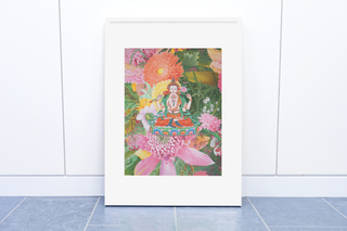 Chenrezig Amidst Blossoms: Museum-Quality Print