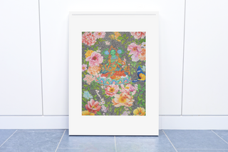 Green Tara in a Garden of Serenity: Museum-Quality Print