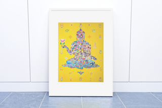 Unity of Life – Buddha Silhouette with Humanity and Nature: Museum-Quality Print